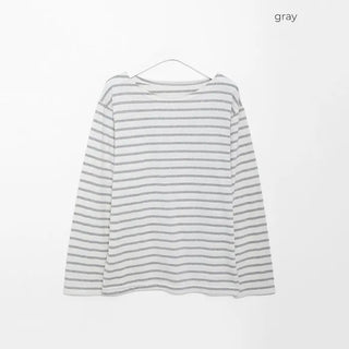 Basic striped long-sleeved T-shirt