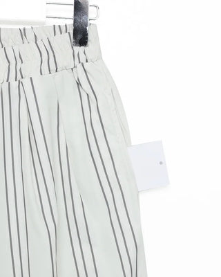 Elastic waist triple stripe cotton pants