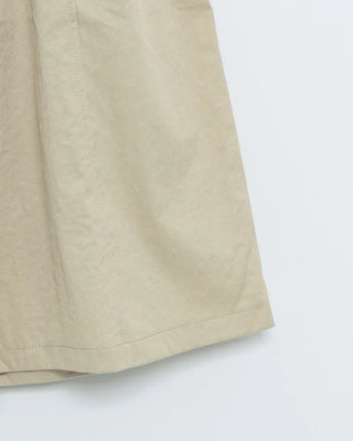 Wide cotton pants with waist belt