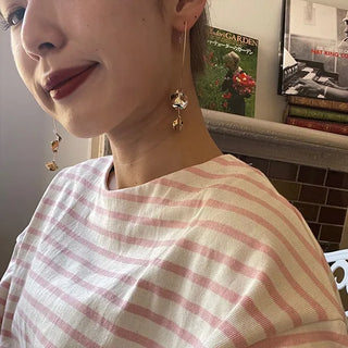 Gold drop earrings