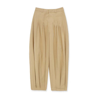 [Moromoro2] Cotton Pleated Tapered Wide  Pants