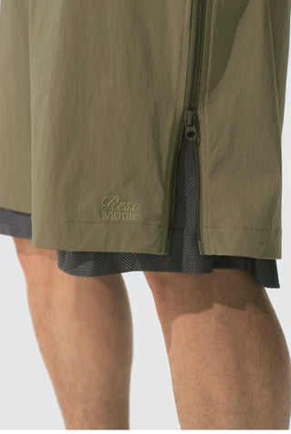 [Monterest] Double Layer Side Zip Outdoor Shorts