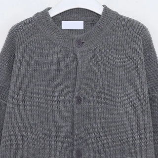 U-neck knit cardigan