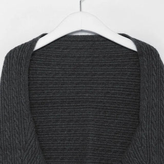 Cable cardigan & sleeveless knit set