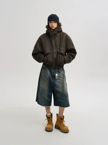 [MASONPRINCE] Scottish Plaid Collar Workwear Boots