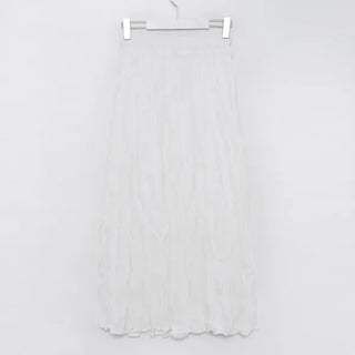 Shirred long skirt