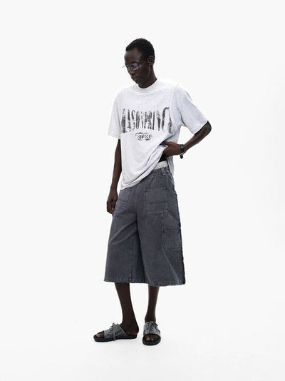 [MASONPRINCE] Washed Logger Cropped Pants