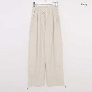 (Unisex) Fleece-stuffed elastic waist pants
