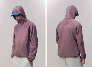 [Monterest] Fleece-Lined Hooded Zip-Up Cardigan