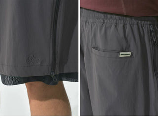 [Monterest] Double Layer Side Zip Outdoor Shorts