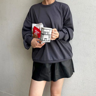 Faux leather shorts