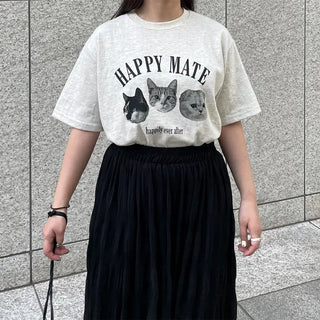 Happy Cat Short-Sleeved T-Shirt