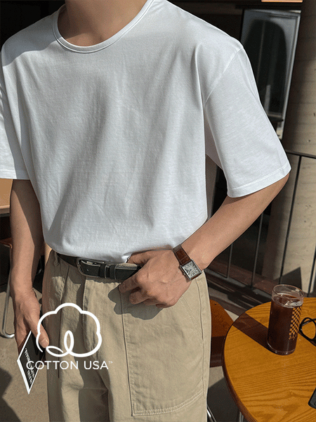 Must-have Washed U-Neck  T-shirt
