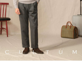 [CULTUM] Cashmere Blend Mock Neck Sweater