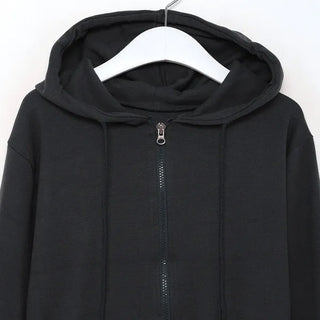Cropped hoodie zip-up