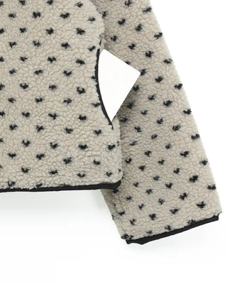 Reversible polka dot parka jacket