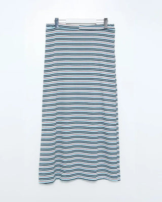 Multi-striped long skirt