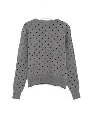 Polka Dot Knit Cardigan