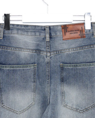 (Unisex) Vintage Washed Wide Denim Pants