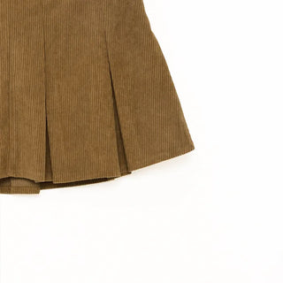 Corduroy pleated mini skirt