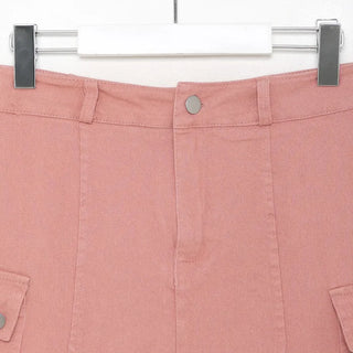 Colored cargo skirt