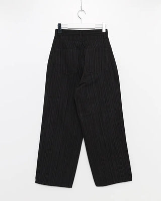 Striped denim pants