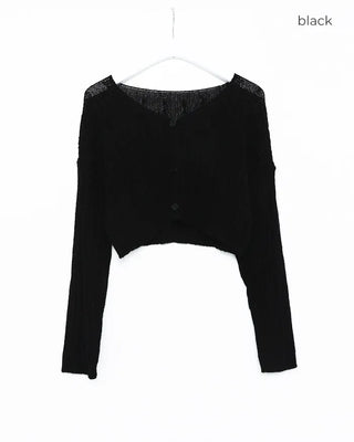 Cable Cropped Cardigan