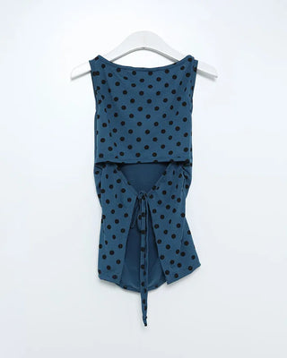 Polka Dot Round Neck Sleeveless