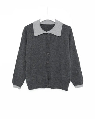 Layered knit cardigan