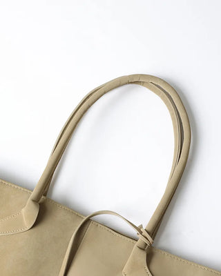 Suede Big Shoulder Tote Bag
