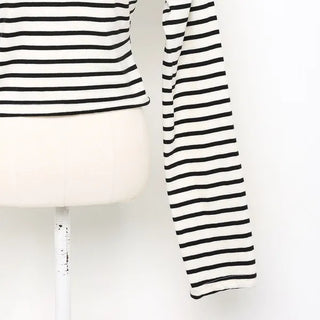 Boat neck long-sleeve T-shirt
