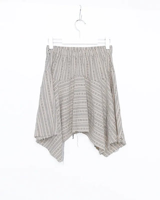 Unique strap cut-off midi skirt