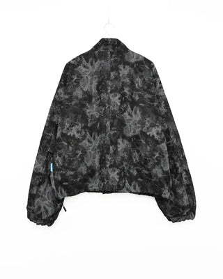 Tie-dye cropped military jacket