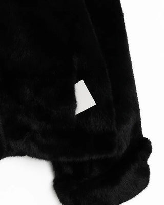 Gold button fur jacket