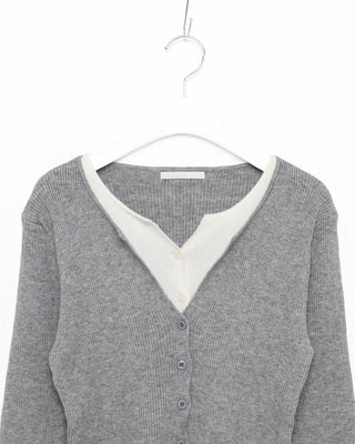 Layered-style cardigan