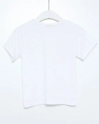 Mini lettering short-sleeved T-shirt