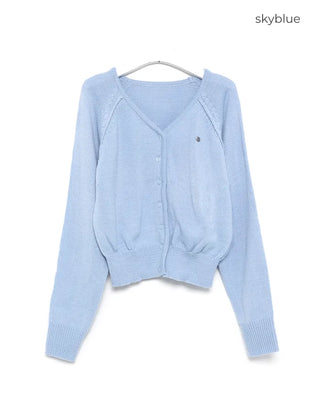 Mini pendant V-neck cardigan