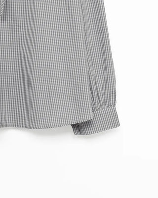 Gingham check hooded shirt