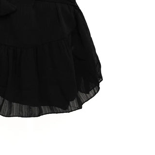 Halter neck frill mini dress