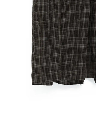 Ribbon check long dress