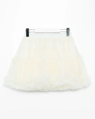 Lace tiered mini skirt