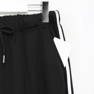 Side double-line wide track pants