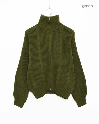 Cable knit oversized cardigan
