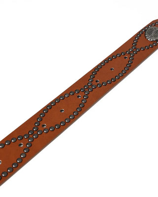 Studded leather belt