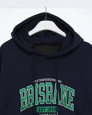 Lettering Oversized Hooded T-Shirt