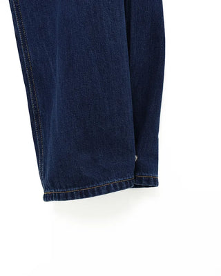 Hem snap wide denim pants