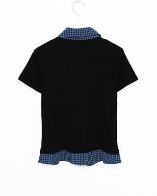 Checkered Shirt Layered PK T-Shirt