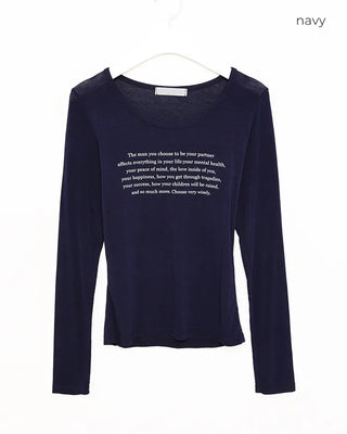 Lettering Long-Sleeve T-Shirt