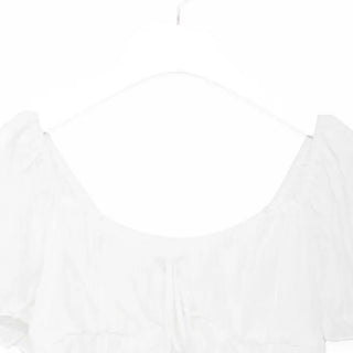Tiered puff-sleeve blouse