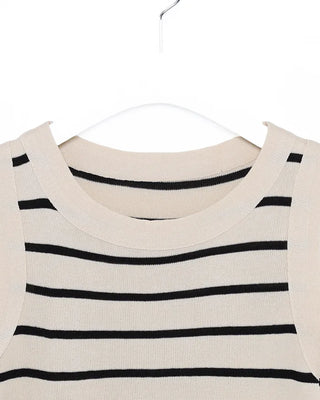 Border Round Neck Sleeveless